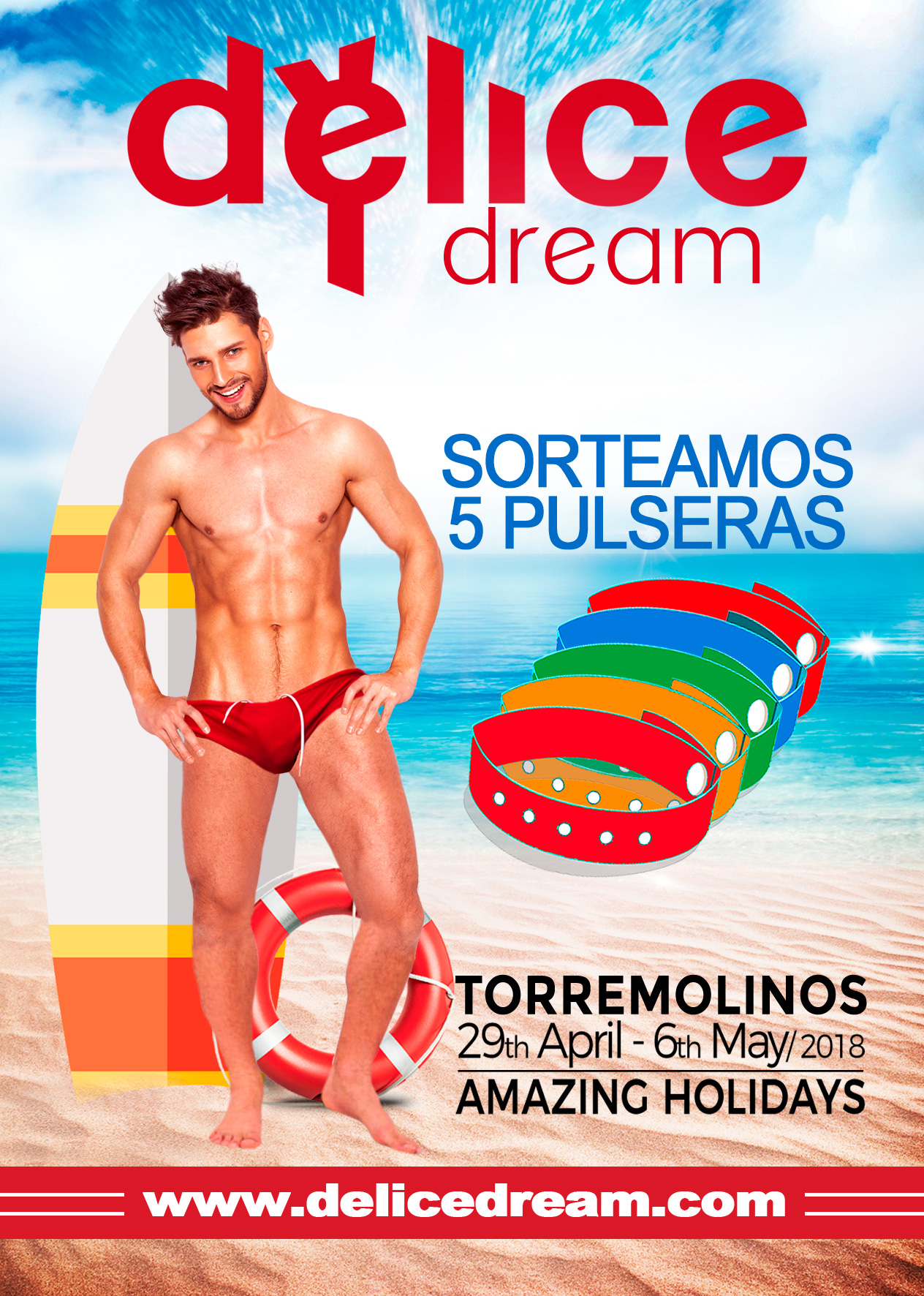 Sorteamos 5 pulseras para ‘Delice Dream’, el nuevo festival gay de Torremolinos