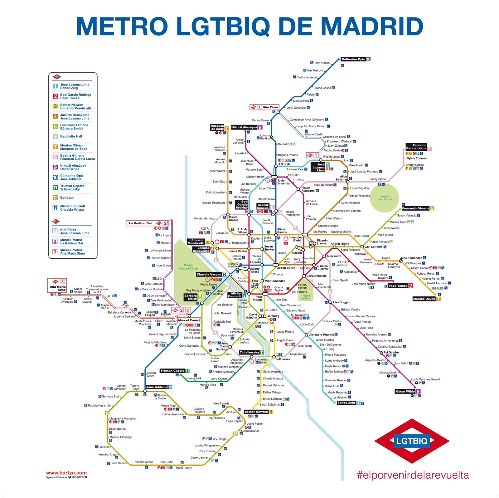 Así sería el Metro LGTB de Madrid