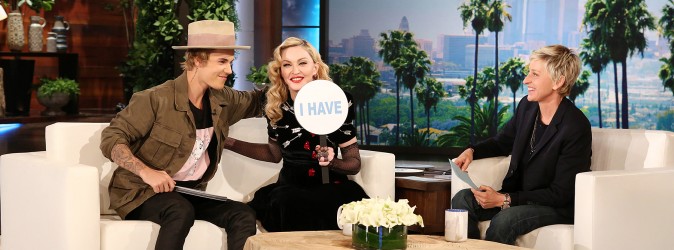 Madonna y Justin Bieber juntos en el Show de Ellen