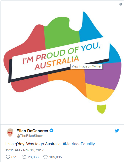 Las ‘celebrities’ celebran el ‘sí’ al matrimonio gay en Australia