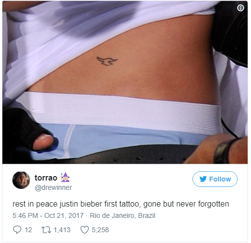 Justin Bieber desata las críticas por su nuevo tatuaje