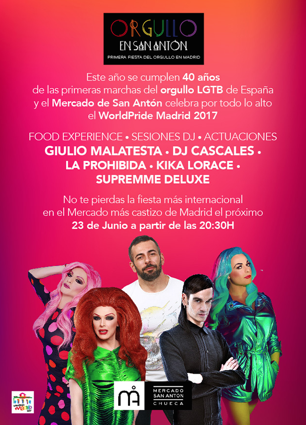 El Mercado de San Antón acoge la primera gran fiesta del WorldPride