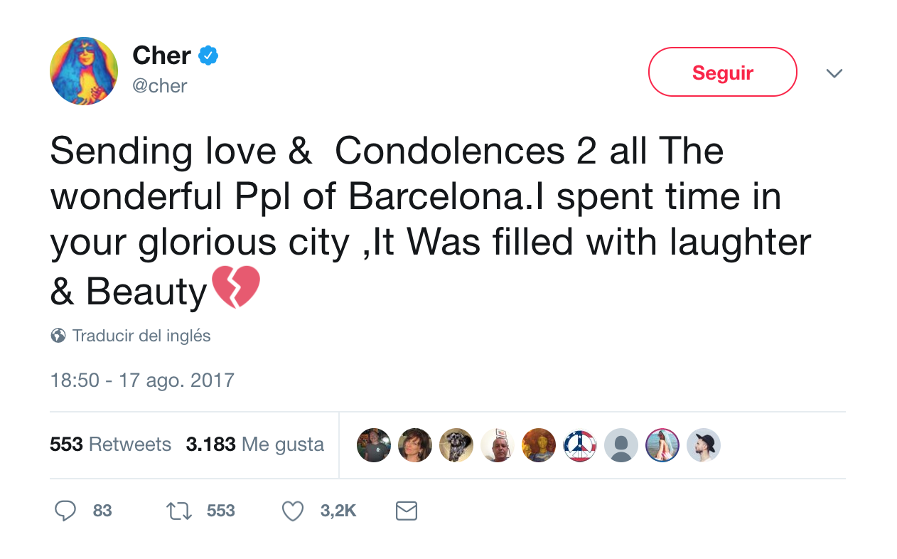El mundo del pop se vuelca con Barcelona tras el atentado