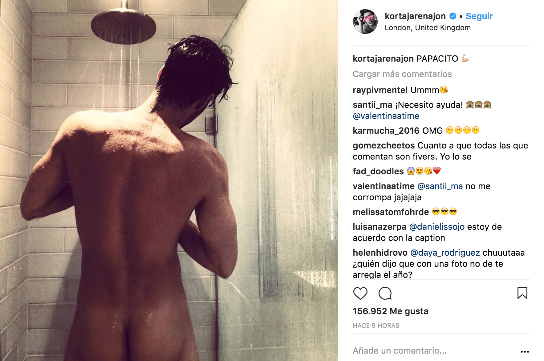 Jon Kortajarena se vuelve a desnudar en sus redes sociales