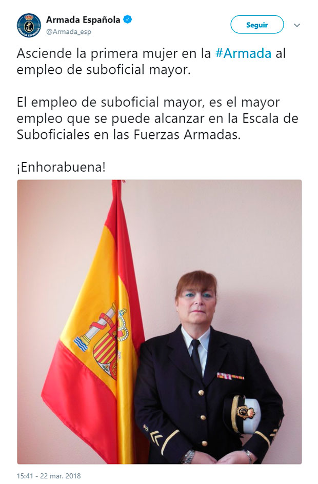 Carolina Meléndez: primera mujer transexual en ser suboficial mayor de la Armada Española
