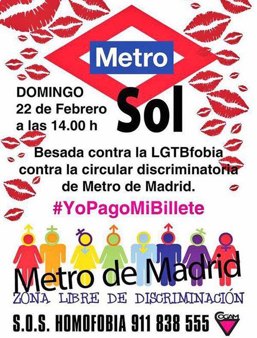 Metro de Madrid actúa rápido contra la homofobia