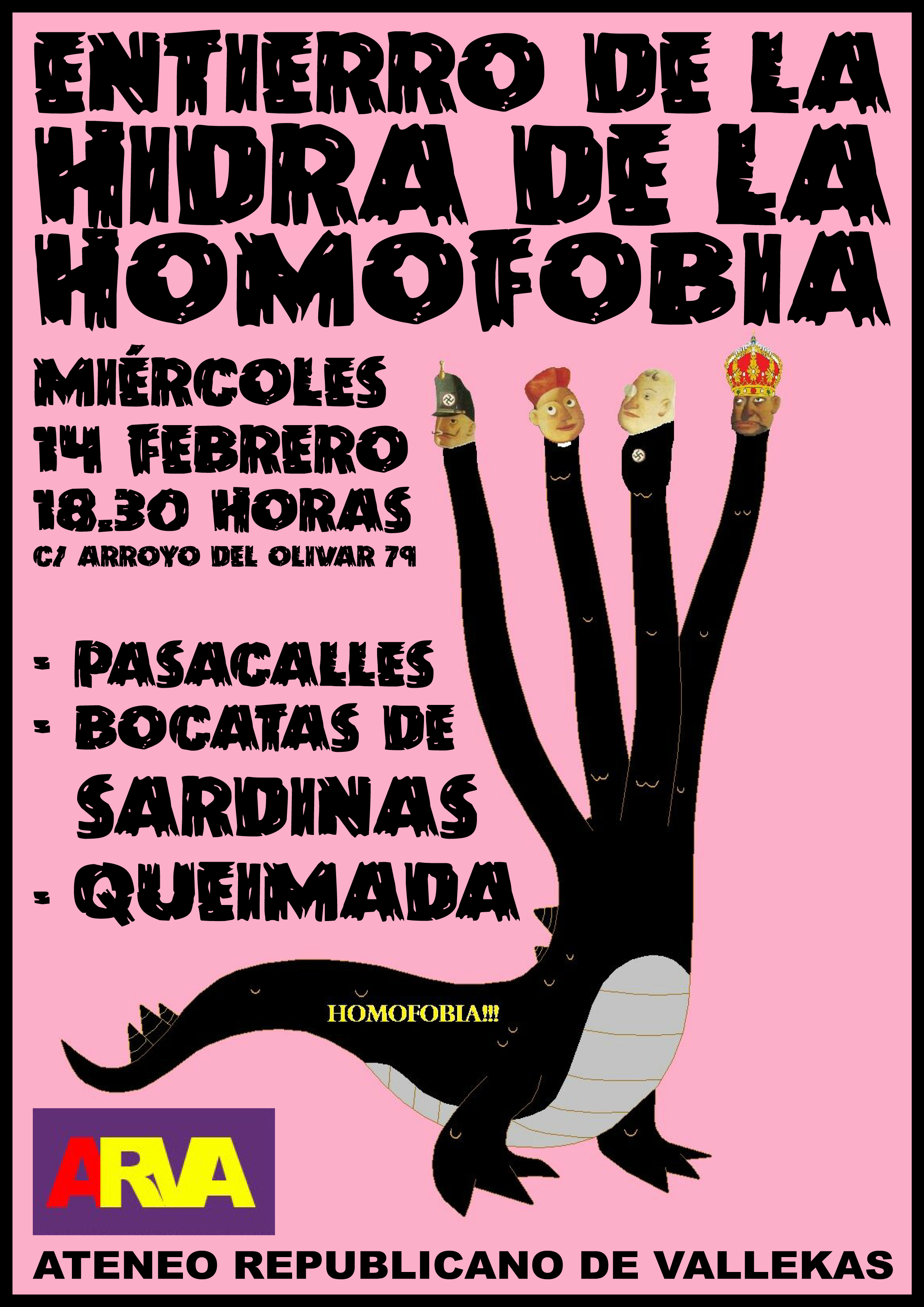 El entierro de la homofobia para despedir el carnaval 2018 en Madrid