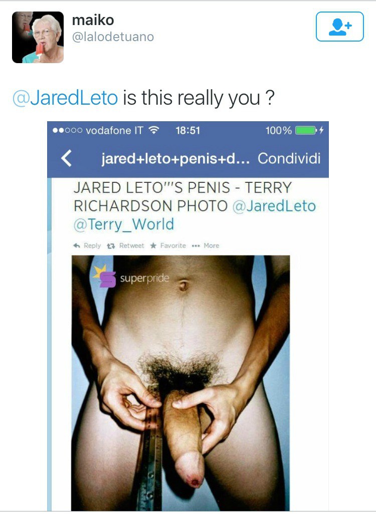 El falso pene de Jared Leto