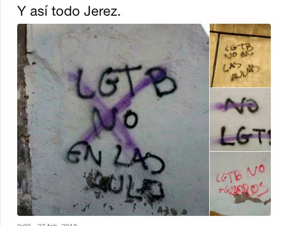Nueva agresión homófoba en Jerez al grito de “por maricón”