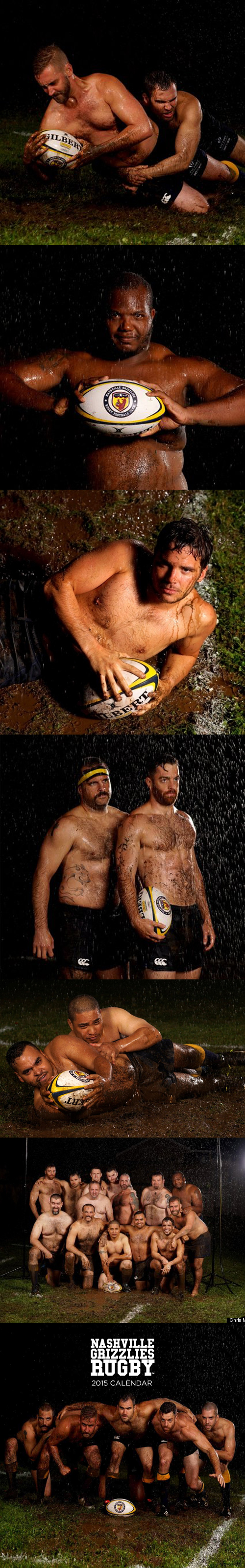 Jugadores de rugby gay, desnudos en el barro