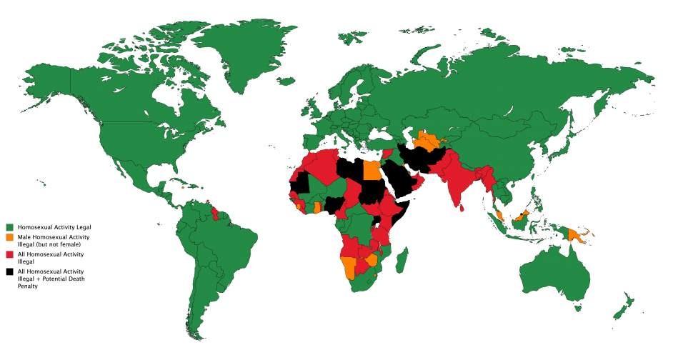 Descubre los países en los que ser gay se castiga con pena de muerte
