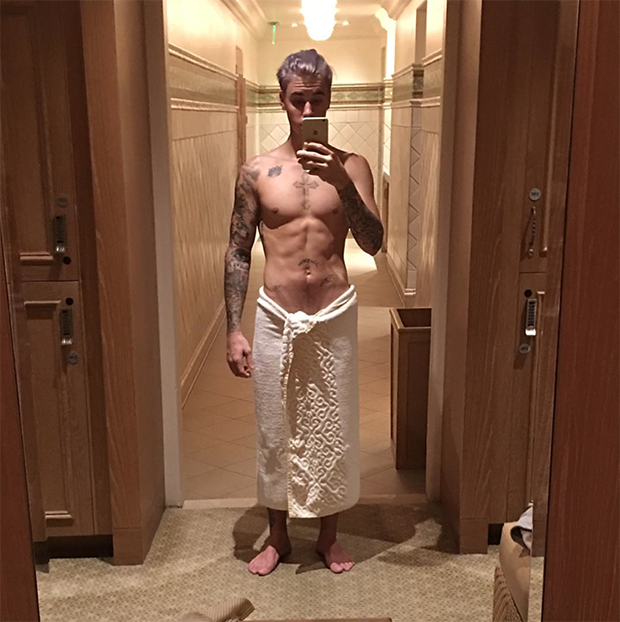 Justin Bieber cada vez más desnudo en Instagram