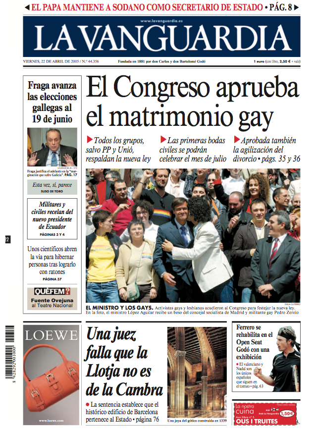 11 años del sí a las bodas gays en España