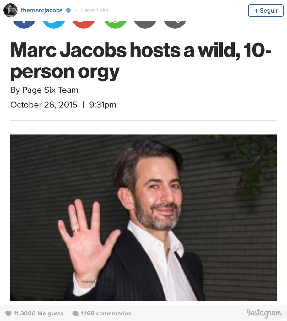 Marc Jacobs organiza una orgía a través de Grindr