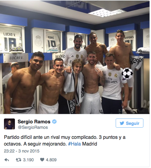 Sergio Ramos re-toca el pene de James
