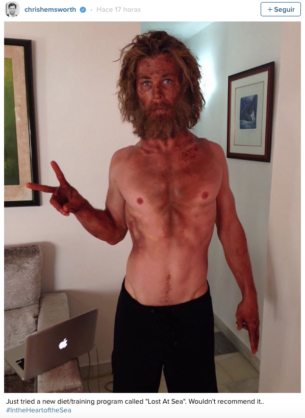 Chris Hemsworth se queda en los huesos
