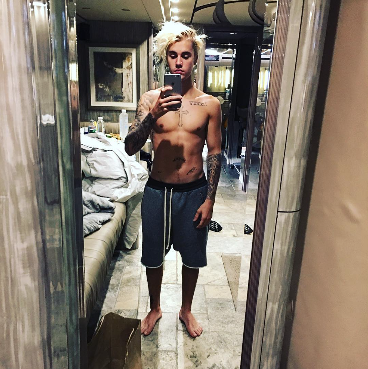 Justin Bieber se desnuda en Instagram