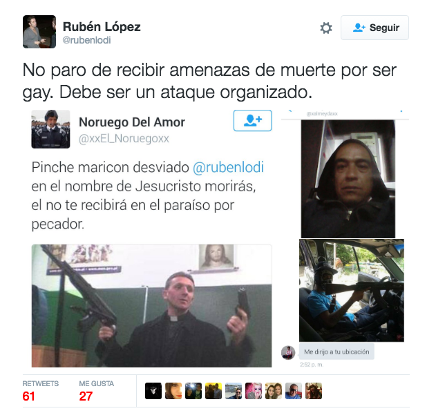 Condenamos los insultos y amenazas homófobas a Rubén López (Arcópoli)