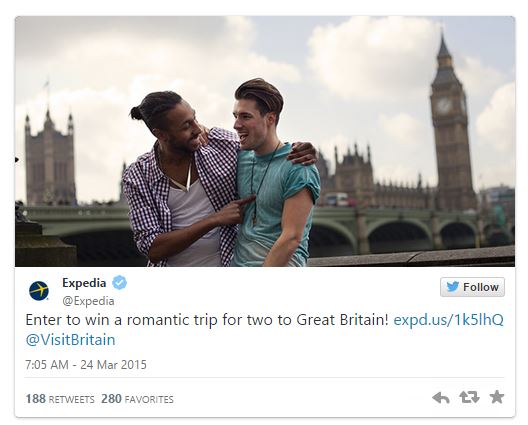 Mensajes homófobos a la campaña gay de Expedia