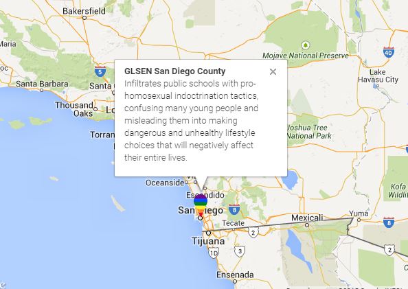 Una asociación cristiana crea un mapa anti gays