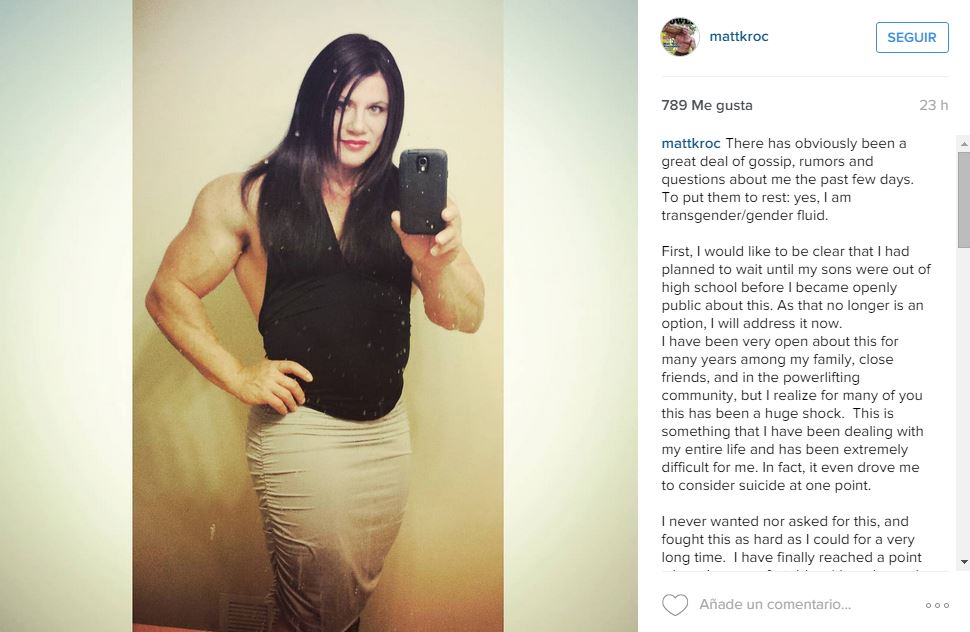 Bodybuilder hace pública su transexualidad