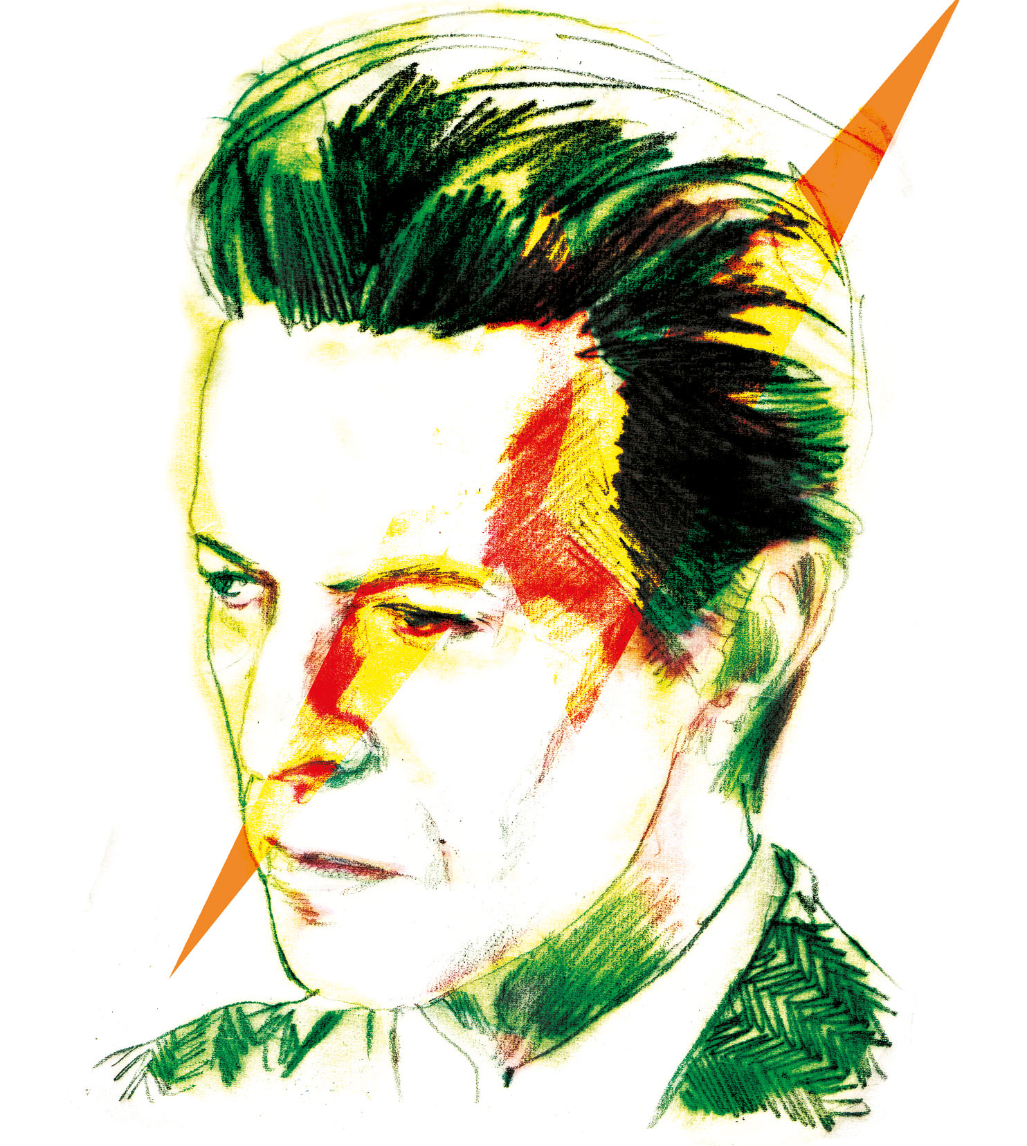 David Bowie ilustrado por Iván Soldo.