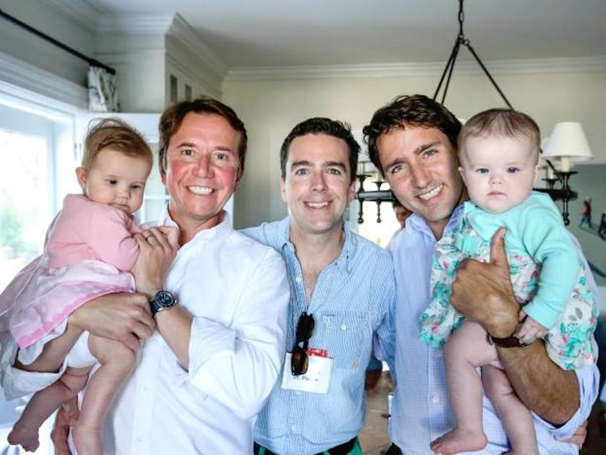 El primer ministro de Canadá con las familias LGTB