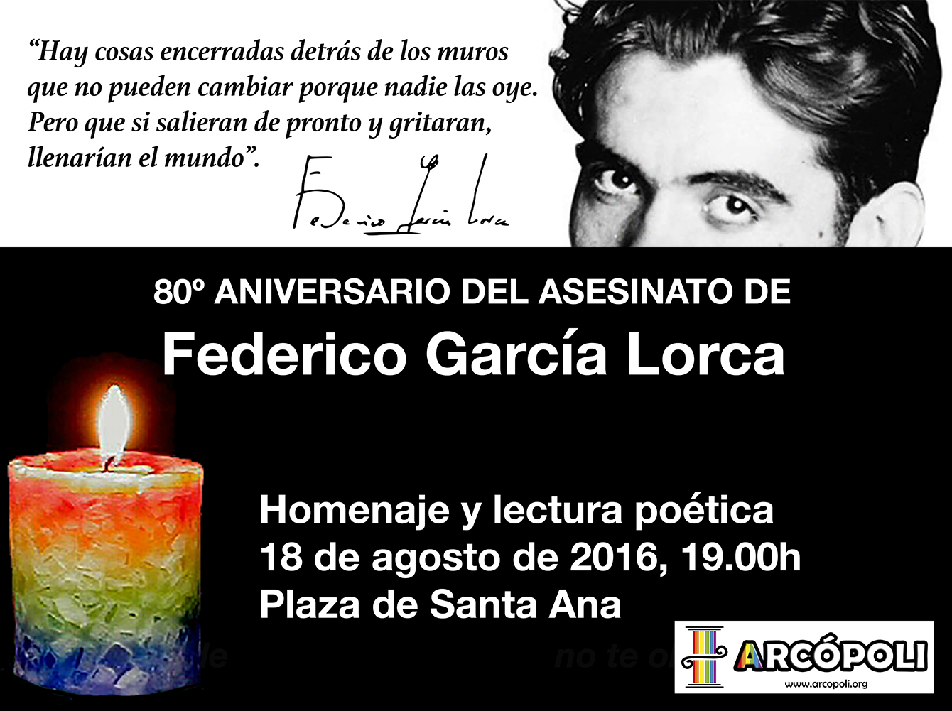 Homenaje hoy en Madrid por el 80 aniversario del asesinato de Lorca