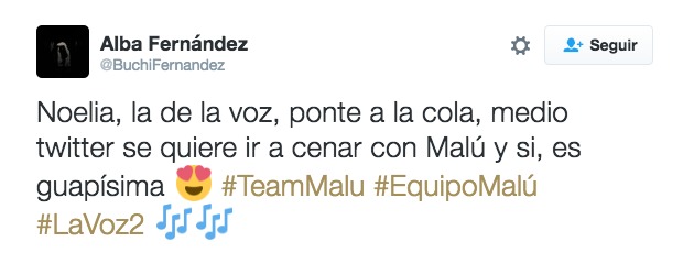 Noelia, la lesbiana de ‘La Voz’ que ha indignado a las fans de Malú