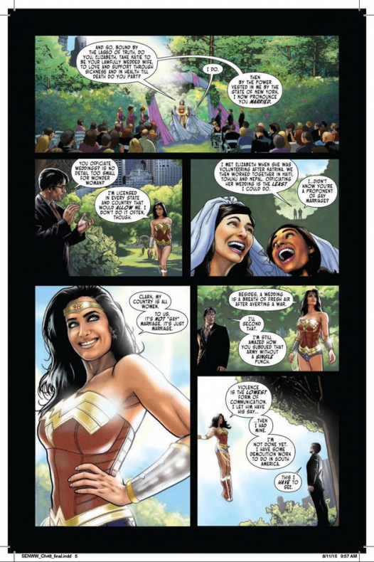Wonder Woman oficia una boda de lesbianas