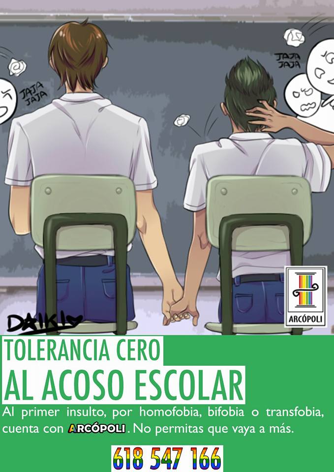Nueva campaña de Arcópoli contra el acoso escolar homófobo
