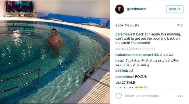 ¿Aparece Gareth Bale desnudo en Instagram?