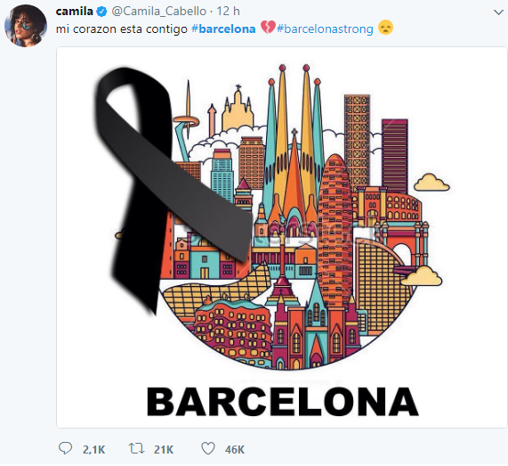 Los famosos se vuelcan con las víctimas de los atentados de Barcelona