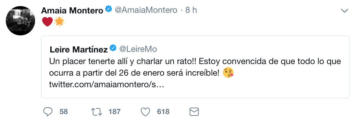 Amaia Montero podría haber anunciado su vuelta a La Oreja de Van Gogh en  Twitter - Shangay