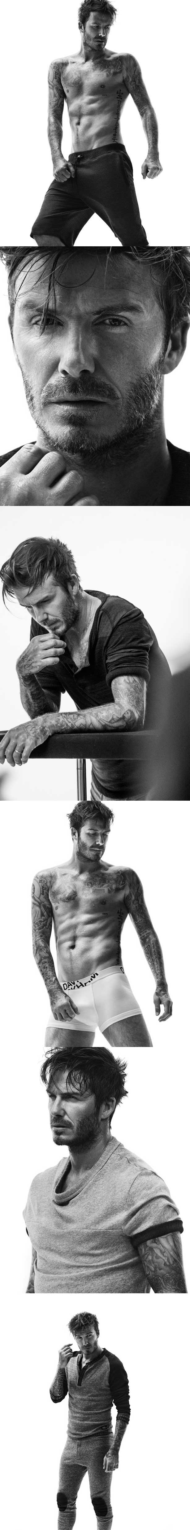 David Beckham, desaliñado y en calzoncillos