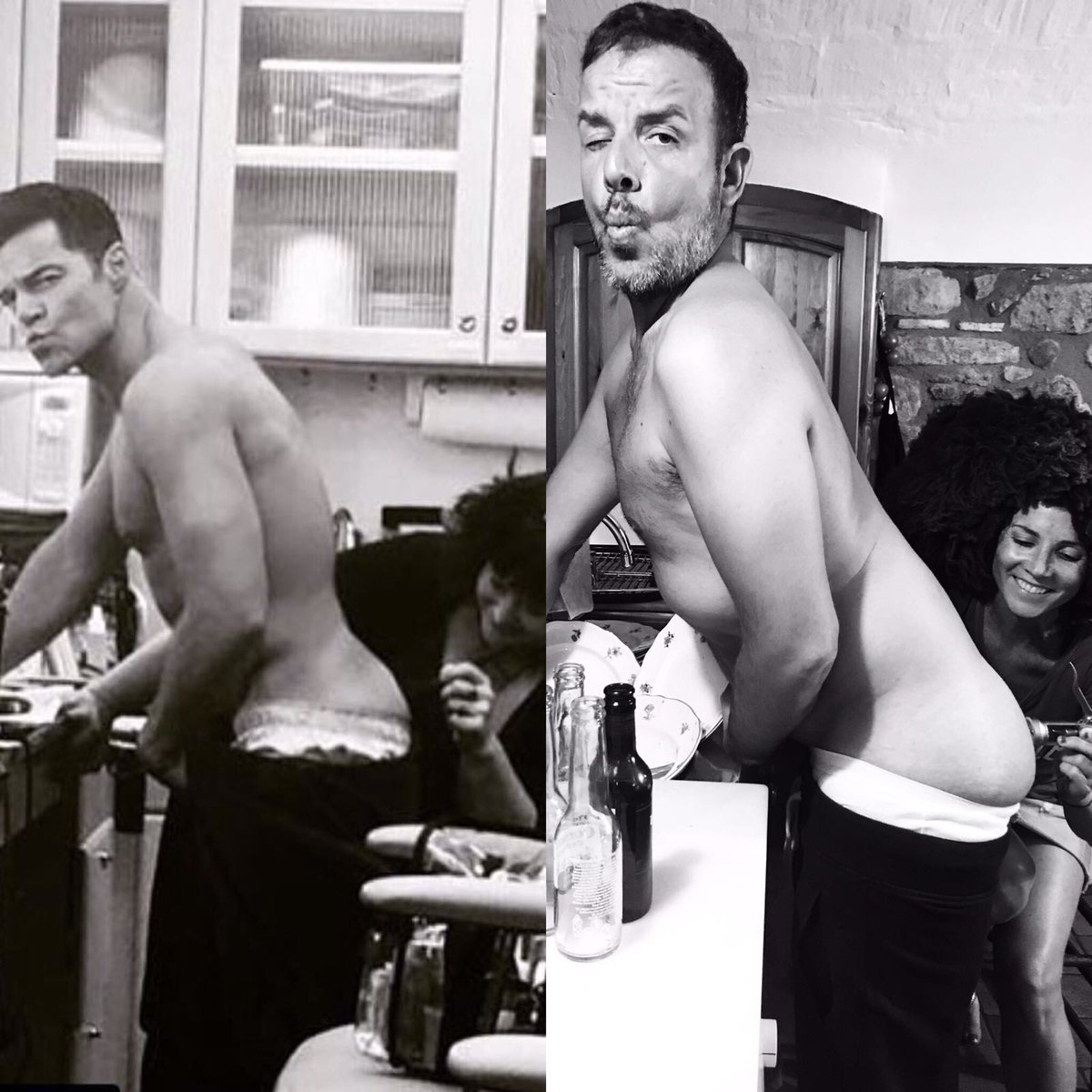 El desnudo de Àngel Llàcer para imitar a Velencoso y Ricky Martin