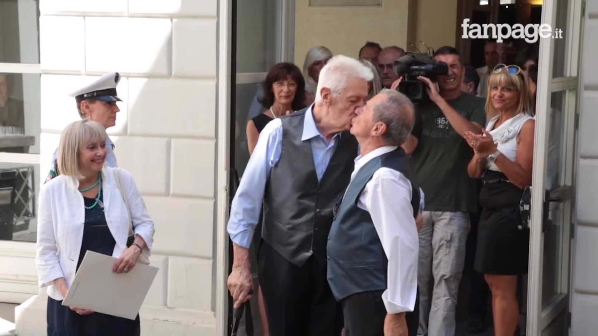 Una pareja gay octogenaria, primera unión civil homosexual en Turín