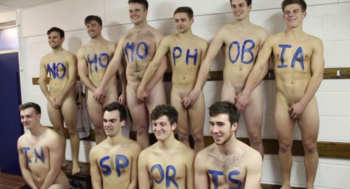 El equipo de hockey se desnuda contra la homofobia