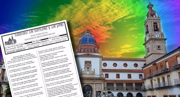 Una iglesia de Castellón retira su hoja parroquial por homófoba
