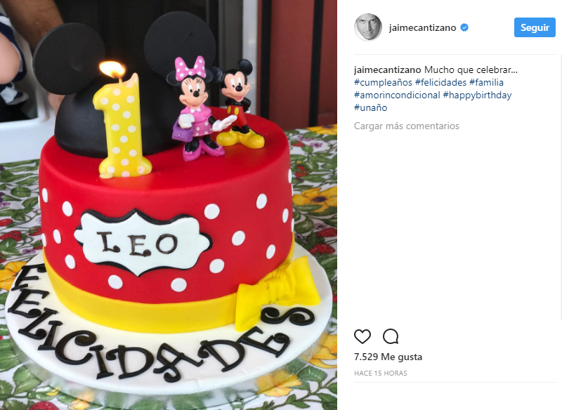 Jaime Cantizano celebra el primer cumpleaños de su hijo