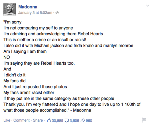 Madonna se enreda