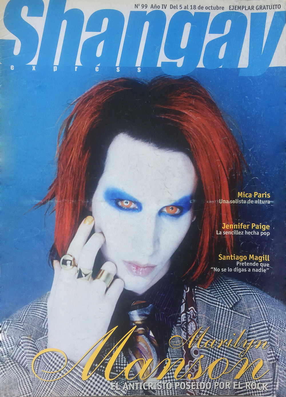 Marilyn Manson: “Nunca diferencio entre el buen y el mal gusto”