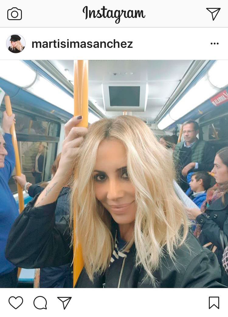 Marta Sánchez, una diva en metro
