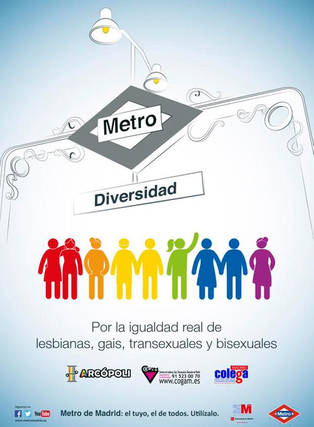 Metro de Madrid inaugura una campaña pro LGTB
