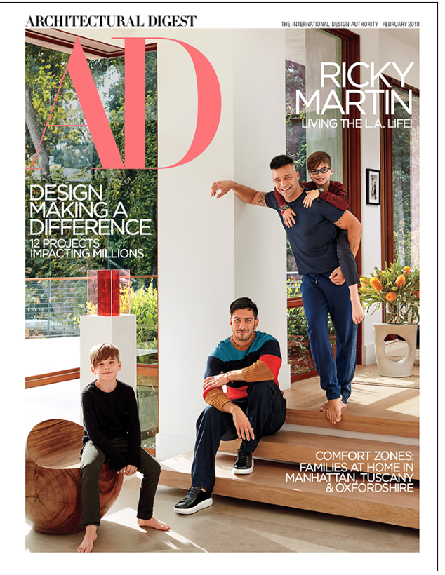 Ricky Martin presume orgulloso de ‘marido’ e hijos en la portada de AD
