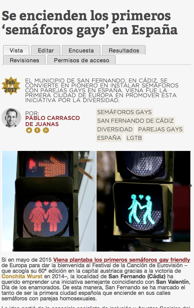 ¡Semáforos gay friendly para el WorldPride de Madrid!