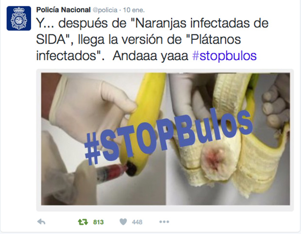 El último bulo: los plátanos infectados de sida
