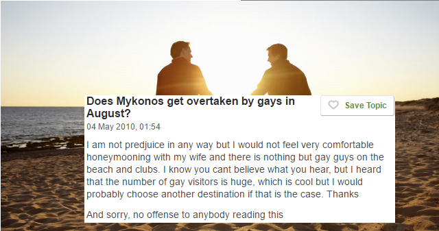 Los comentarios más homófobos vistos en Tripadvisor