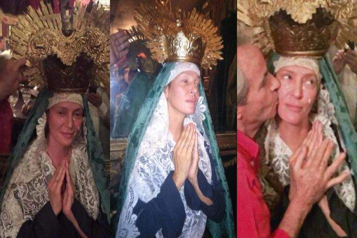 La Virgen Uma Thurman se aparece en Sevilla