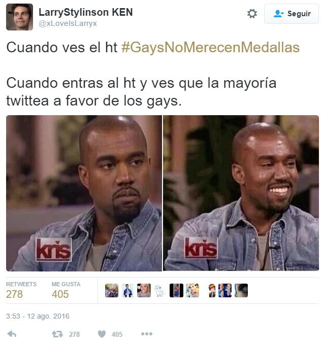 El hashtag homófobo #GaysNoMerecenMedallas indigna a Twitter